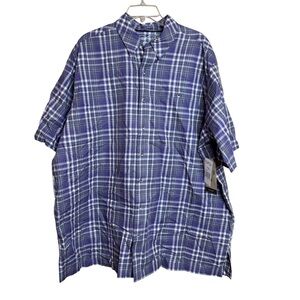 NWT GameGuard 3XL Fishing Outdoor Performance Purlple Plaid Short Sleeve